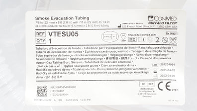 ConMed VTESU05 7/8In x 6Ft W/7/8In x to 1/4In Smoke Evacuation Tubing  (x)